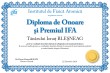 Diploma de onoare si Premiul IFA (Ionut BLESNEAG)