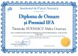 Diploma de onoare si Premiul IFA (Malin Octavian STANESCU)