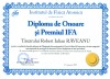 Diploma de onoare si Premiul IFA (Robert Iulian RĂVEANU)