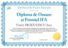 Diploma de onoare si premiul IFA (DRĂGULESCU Anca)